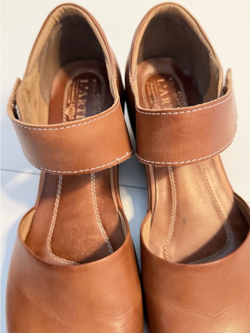 L'ATISTE Brown Leather Mary Jane with Hook Strap Size 38/ 7.5 - Picture 2 of 6